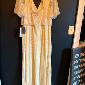 Shimmering Gold Layered Gown